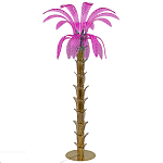 Торшер Glass Decorated Palm Floor Lamp Pink Листья Пальмы  варинант исполнения - 3 | Loft Concept в Воронеже