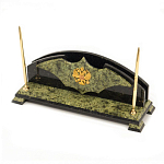 Настольный письменный набор из змеевика с гербом РФ Successful Leader варинант исполнения - 2 | Loft Concept в Воронеже