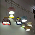 Подвесные светильники в виде чаши с цветочным блюдцем Flower Reversal варинант исполнения - 6 | Loft Concept в Воронеже