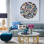 Дизайнерский журнальный столик чёрный с круглой столешницей Arycy варинант исполнения - 1 | Loft Concept в Воронеже