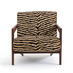 Кресло с обивкой из шенилла с тигровым принтом Tiger Chair варинант исполнения - 1 | Loft Concept в Воронеже