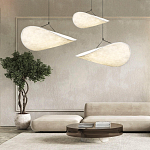 Подвесной светильник с белым тканевым плафоном в форме облака Crystal Cloud Junction варинант исполнения - 8 | Loft Concept в Воронеже