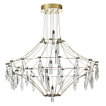 Люстра подвесная из металла с прозрачными подвесками из хрусталя Quasar 93 варинант исполнения - 2 | Loft Concept в Воронеже