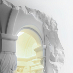 Встраиваемый в стену гипсовый светильник под покраску с колоннами и арками в античном стиле Antiquity Athena варинант исполнения - 14 | Loft Concept в Воронеже