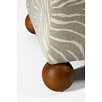 Банкетка Wakonda Gray Zebra с деревянными шариками  варинант исполнения - 5 | Loft Concept в Воронеже