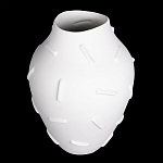 Декоративная ваза белая керамическая с абстрактным объемным декором Molecule Collection варинант исполнения - 3 | Loft Concept в Воронеже