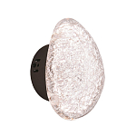 Бра с прозрачным рельефным плафоном на черном металлическом основании Iona варинант исполнения - 1 | Loft Concept в Воронеже