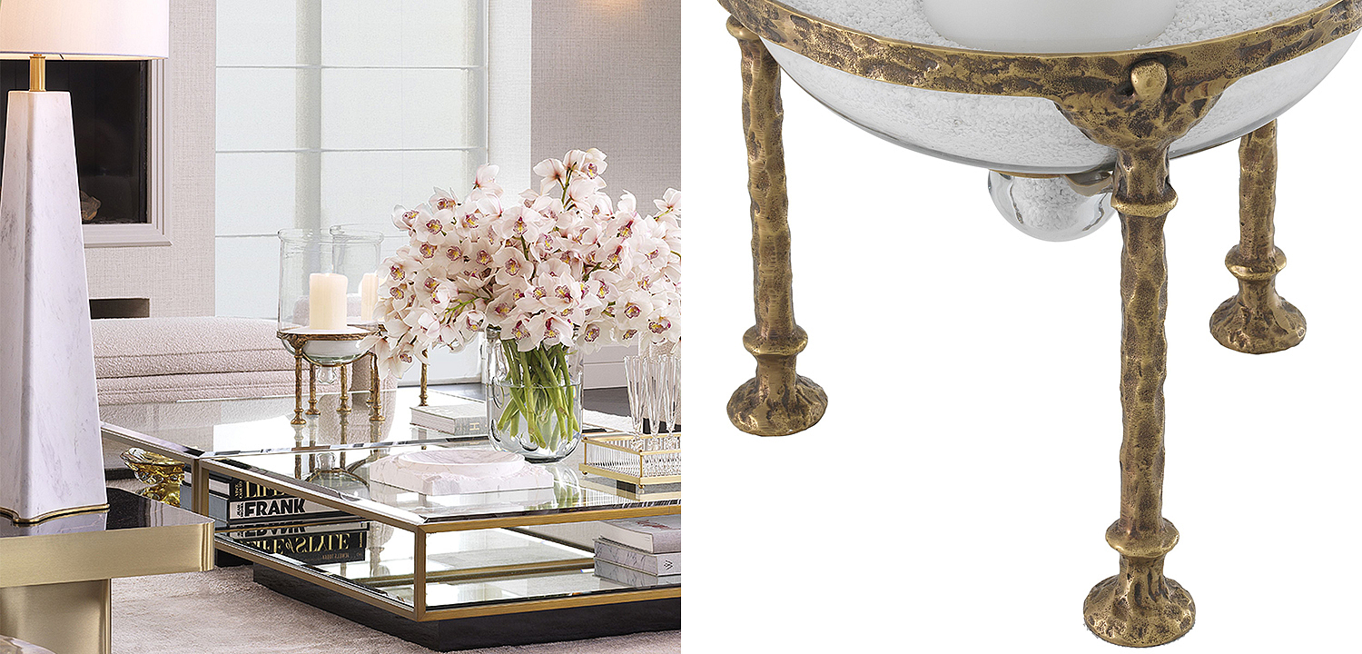 Подсвечник Eichholtz Hurricane Grace Brass Подсвечник Eichholtz Hurricane Grace Brass - Loft-Concept в Воронеже