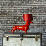 Настольная лампа COLLECTION OF DOGS с абажуром Такса варинант исполнения - 2 | Loft Concept в Воронеже