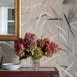 Обои ручная роспись Wild Grasses Special Colourway on Pale Grey dyed silk варинант исполнения - 2 | Loft Concept в Воронеже