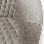 Барный стул со спинкой и мягкой обивкой с ромбами на 4-х деревянных ножках Бежевый Велюр Ava Charm варинант исполнения - 4 | Loft Concept в Воронеже