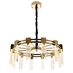 Люстра с прямоугольными хрустальными плафонами Glass Rectangles Gold Chandelier 60 варинант исполнения - 3 | Loft Concept в Воронеже