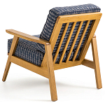 Кресло с каркасом из массива дуба Deniaud Oak Blue Print  Armchair варинант исполнения - 4 | Loft Concept в Воронеже