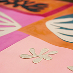 Обои ручная роспись в стиле Арт-деко Jazz Original colourway on painted silk with embroidery варинант исполнения - 5 | Loft Concept в Воронеже