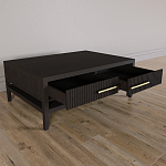 Кофейный стол Primo с двумя ящиками Темный орех варинант исполнения - 7 | Loft Concept в Воронеже