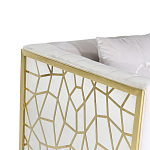 Кресло велюровое серое с фактурным каркасом золотистого цвета Best Traits варинант исполнения - 2 | Loft Concept в Воронеже