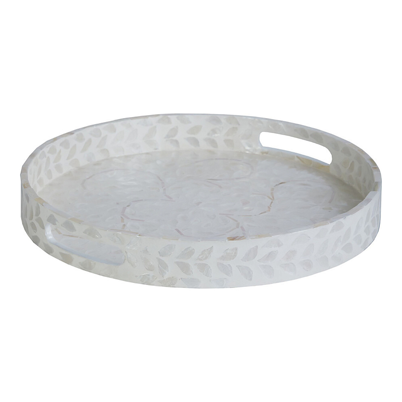 Поднос Esmee Bone Inlay Белый Поднос Esmee Bone Inlay Белый в Воронеже | Loft Concept