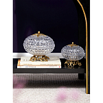 Конфетница из прозрачного рельефного стекла Eden Garden варинант исполнения - 11 | Loft Concept в Воронеже