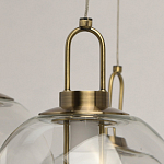 Люстра с 7-ю плафонами из прозрачного стекла в форме шара Orb Cascade  варинант исполнения - 11 | Loft Concept в Воронеже