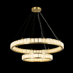 Люстра с 2-мя кольцами из натурального камня с регулируемыми плафонами Durability of Stone варинант исполнения - 5 | Loft Concept в Воронеже