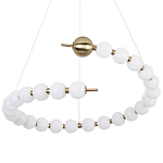 Люстра в виде спирали с сферическими акриловыми плафонами Pearls Suspension Brass Spiral Chandelier варинант исполнения - 1 | Loft Concept в Воронеже
