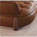 Диван двухместный кожаный с каркасом из массива дерева Medieval Furniture варинант исполнения - 3 | Loft Concept в Воронеже