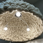 Вязаный подвесной светильник из шерсти Dome Wool Lamp  варинант исполнения - 4 | Loft Concept в Воронеже