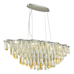 Люстра с подвесками в форме капель на серебристом каркасе Raindrop варинант исполнения - 5 | Loft Concept в Воронеже