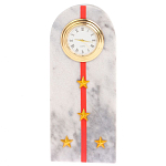 Часы погон МВД подарочные настольные из натурального камня Мрамор Military Clock варинант исполнения - 16 | Loft Concept в Воронеже