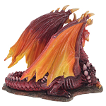 Декоративная статуэтка Дракон Красный Red Dragon with Orange Wings Statuette варинант исполнения - 3 | Loft Concept в Воронеже