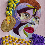 Картина с вышивкой Портрет wall panel People with the yellow ear 4 варинант исполнения - 1 | Loft Concept в Воронеже