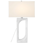 Настольная лампа на прямоугольном корпусе с тканевым абажуром One Piece Support варинант исполнения - 2 | Loft Concept в Воронеже