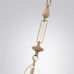 Подвесной светильник с круглым прозрачным плафоном и декоративной каменной вставкой Tectona  варинант исполнения - 6 | Loft Concept в Воронеже