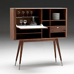 Дизайнерский комод-буфет на высоких ножках с выдвижными ящиками и открытыми полками Joshar варинант исполнения - 3 | Loft Concept в Воронеже