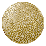 Журнальный столик с конусообразной основой и текстурной поверхностью золотого цвет Ethnic Metal варинант исполнения - 1 | Loft Concept в Воронеже