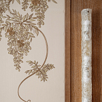 Обои с вышивкой ручной работы Deco Wisteria ﻿Midas colourway on Liso Pearl wool sateen варинант исполнения - 5 | Loft Concept в Воронеже