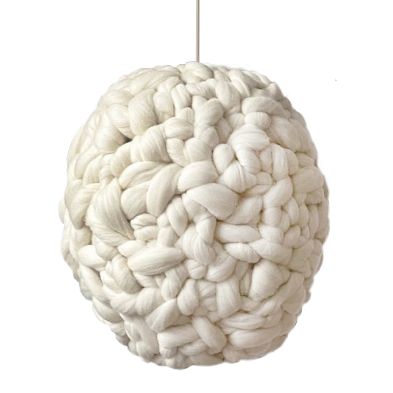 Светильник вязаный из шерсти Wool Oval Бежевый в Воронеже | Loft Concept 