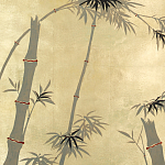 Обои ручная роспись Bamboo Dark Lacquer on Deep Rich Gold gilded tea paper варинант исполнения - 1 | Loft Concept в Воронеже