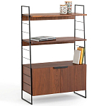 Стеллаж из стали и орехового дерева Derek Wood Rack варинант исполнения - 1 | Loft Concept в Воронеже