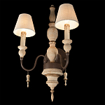 Бра с двумя конусовидными белыми тканевыми абажурами Terrain варинант исполнения - 4 | Loft Concept в Воронеже