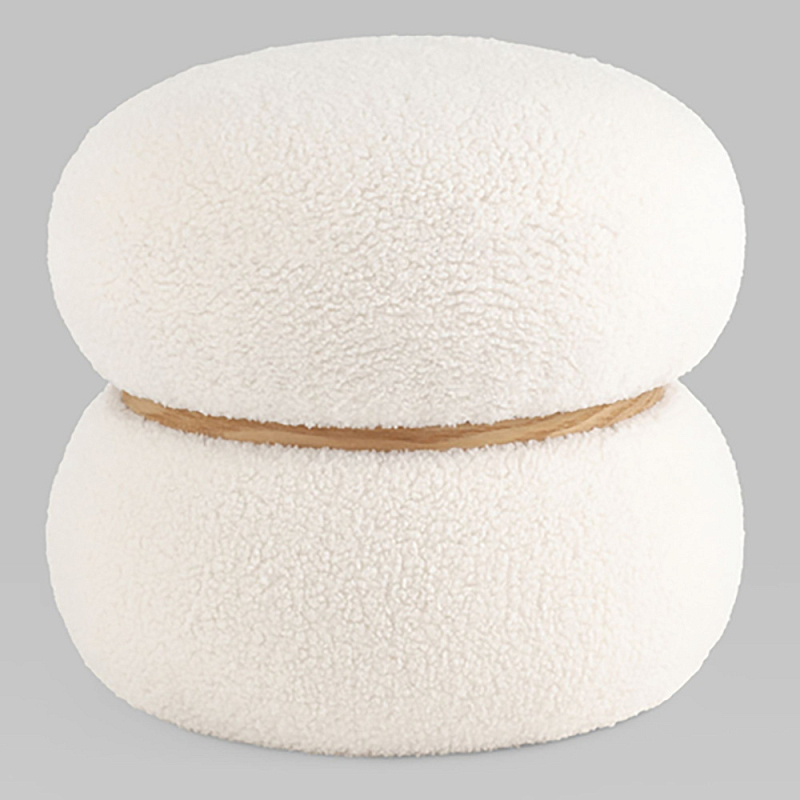 Пуф Полли S тедди белый Белый Древесина в Воронеже | Loft Concept 