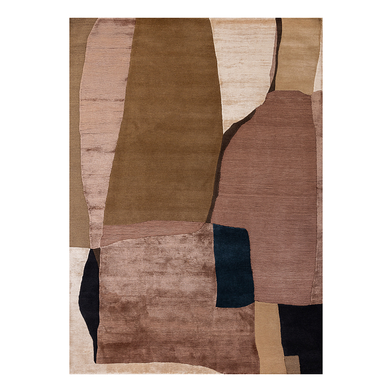 Ковер шелк Manhattan Wool Silk Carpet IV Розовый Оливковый Бежевый в Воронеже | Loft Concept 