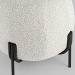 Пуф в ткани букле молочного цвета Pikelet варинант исполнения - 4 | Loft Concept в Воронеже