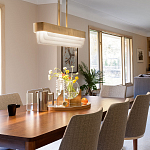 Люстра подвесная прямоугольная цвета латунь Kichler варинант исполнения - 8 | Loft Concept в Воронеже