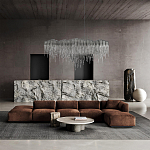 Люстра подвесная с металлическими цепочками и изогнутыми металлическими дугами 72 см Atlantis Chain варинант исполнения - 11 | Loft Concept в Воронеже