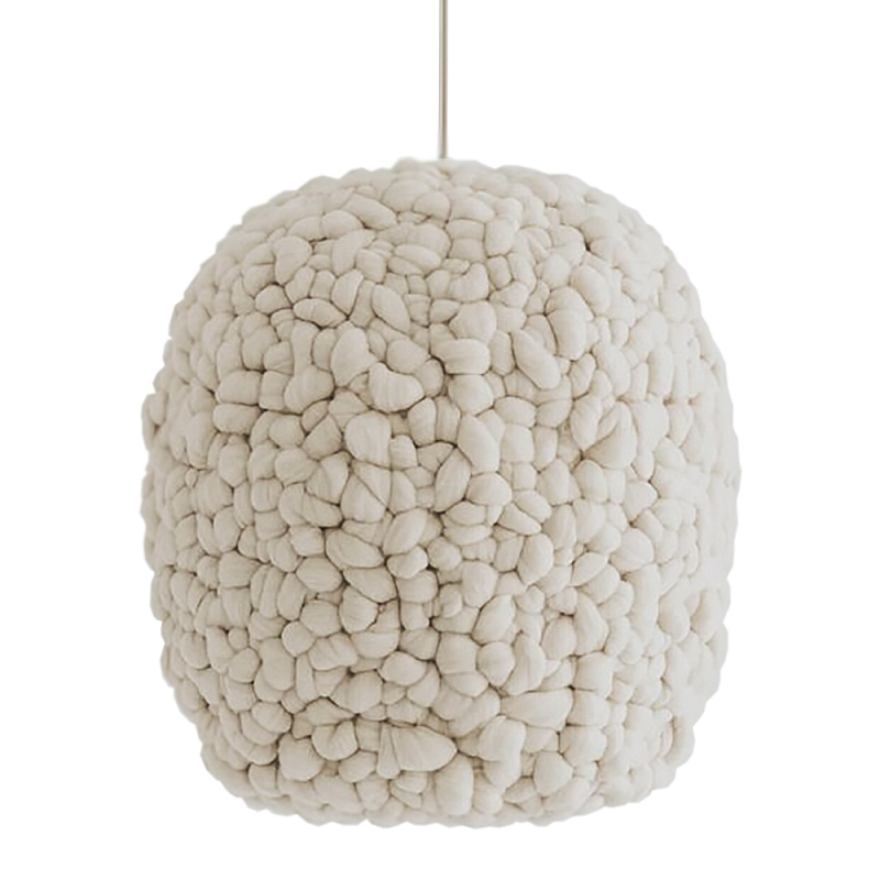Светильник вязаный из шерсти Wool Lamp Cloud Бежевый Светильник вязаный из шерсти Wool Lamp Cloud Бежевый в Воронеже | Loft Concept