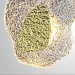 Бра с рельефным волнообразным стеклянным плафоном и вставкой из мрамора Liquid Stone варинант исполнения - 5 | Loft Concept в Воронеже