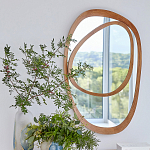 Ассиметричное зеркало в дубовой раме Infinity Symbol варинант исполнения - 2 | Loft Concept в Воронеже