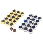 Нарды настольные из натурального камня лазурит и долерит Backgammon from Stone варинант исполнения - 11 | Loft Concept в Воронеже