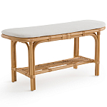 Скамья из ротанга с подушкой Manlio Rattan Bench варинант исполнения - 1 | Loft Concept в Воронеже